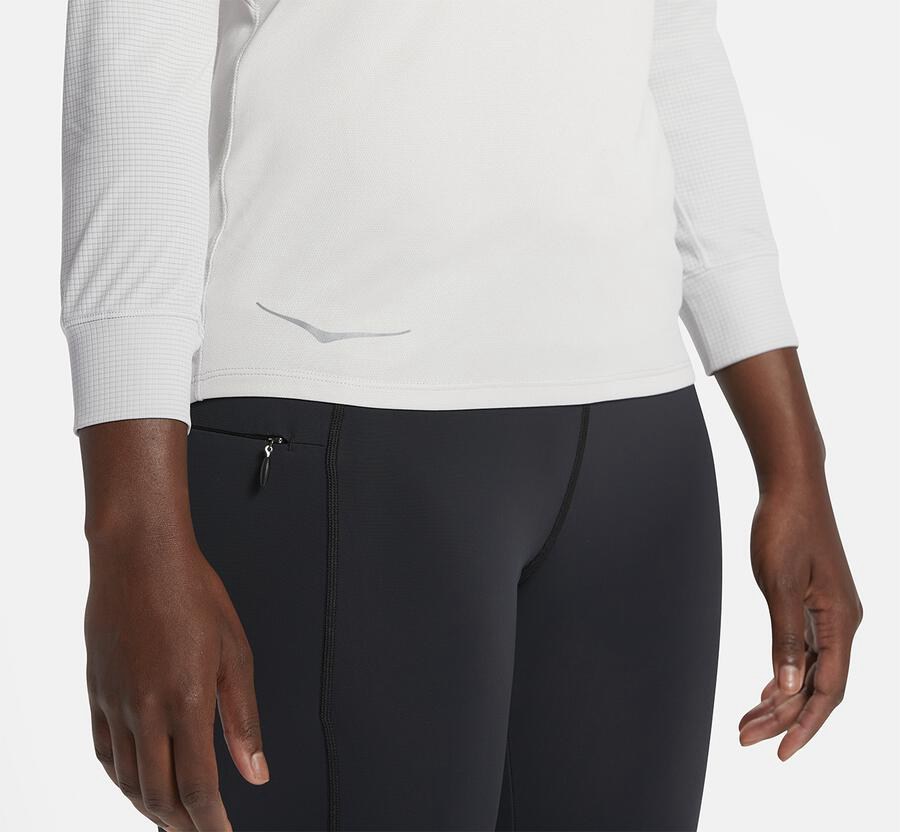 Haut Hoka One One Performance 3/4 Sleeve Femme - Blanche - BIX-189673